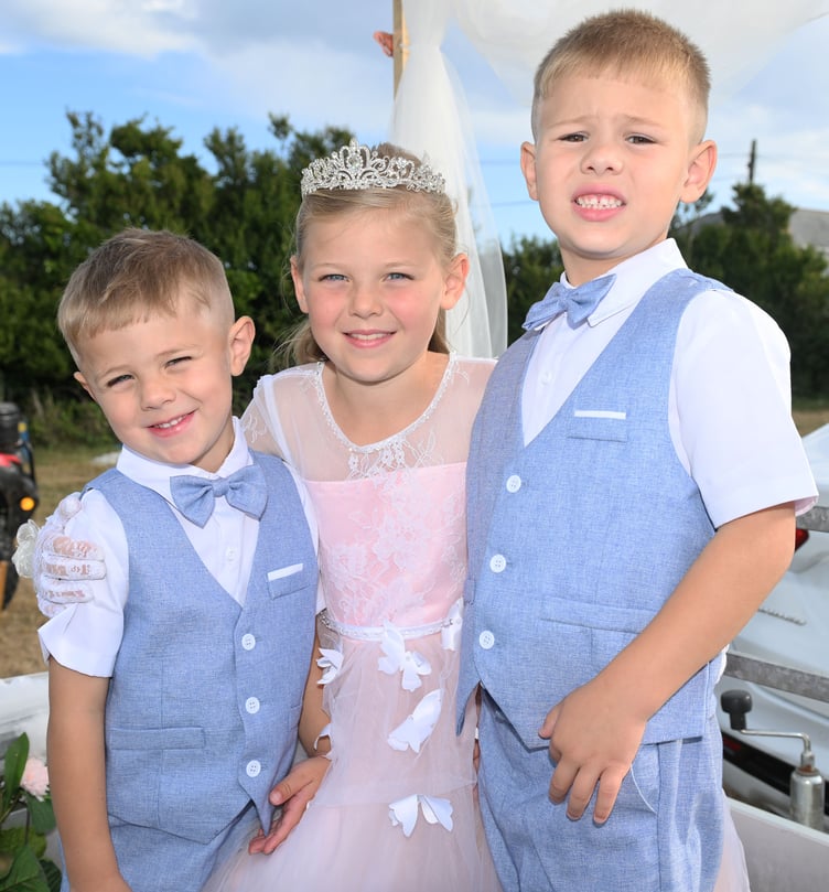 Glad to support the Tintagel Carnival  are the Delabole royalty group - Darcey ,Bertie and Reggie (Picture: Adrian Jasper)