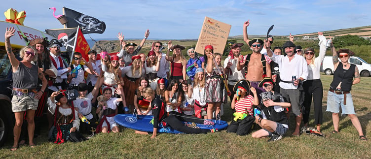 Members of the Tintagel Surf Life Saving Club get ready to party (Picture: Adrian Jasper)