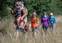 Nine-foot tall tiger doing sponsored walk from Alton station