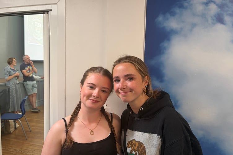 Zoe Lomas Clarke and Amalie Onions delighted with their GCSE results