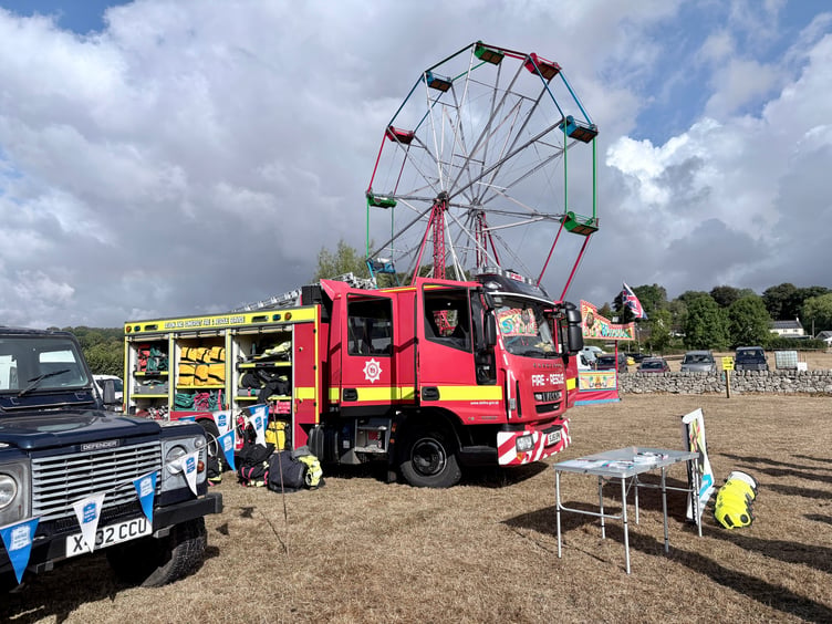 An engine from the Devon and Somerset Fire and Rescue Service was on display.