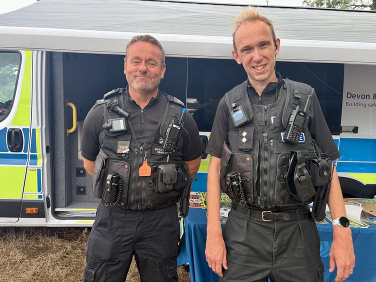 L–R: PC Clarke Orchard and Inspector Daniel Jones from Devon and Cornwall Police.
