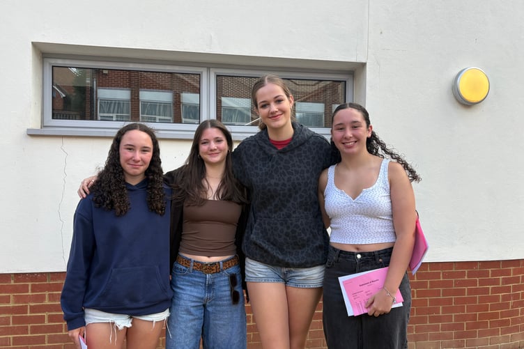 Students in the class of 2026 collecting their results at All Hallows