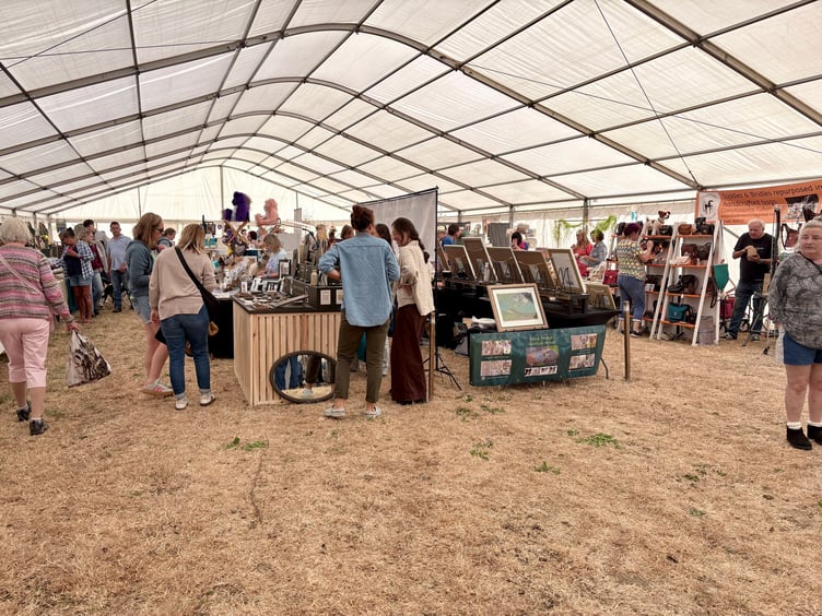 A view of the craft and lifestyle tent.