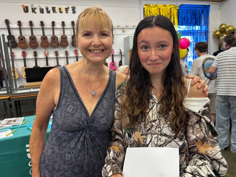 Staff and families expressed their pride at the results day gathering