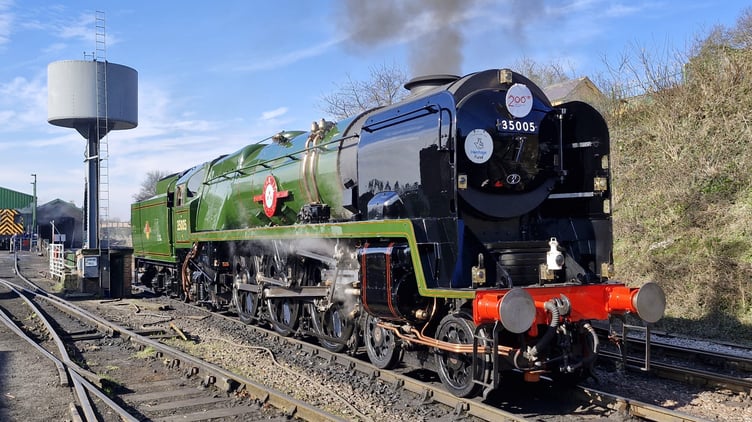 Merchant Navy Class 35005 Canadian Pacific, Watercress Line, March 19th 2025.