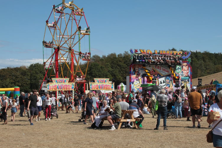 A circus zone was among the entertainment for crowds attending the 178th Dunster Show. PHOTO: George Ody.