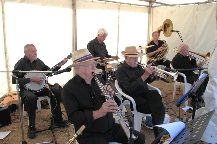 Ron King's Hot 6 Jazz Band provided musical entertainment for the crowds attending Dunster Show 2026. PHOTO: George Ody.