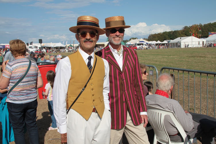 Simon Brown and Jeremy Curtis, from Wootton Courtenay, at this year's Dunster Show. PHOTO: George Ody.