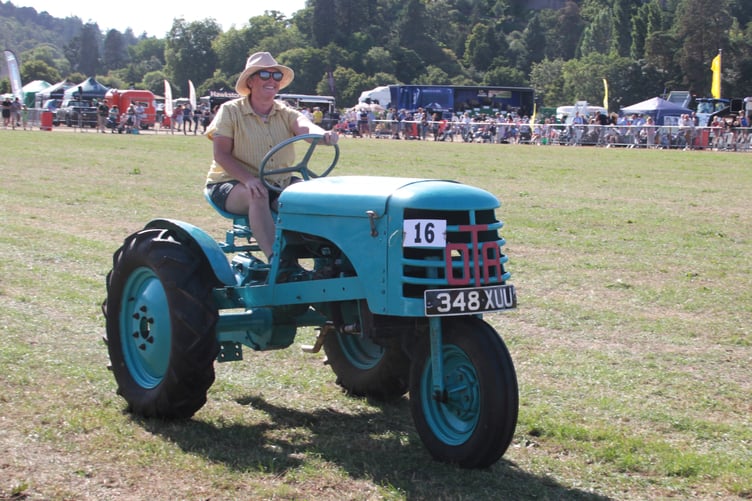 Mervyn Sharland with his 1949 OTA tractor at Dunster Show 2026. PHOTO: George Ody.