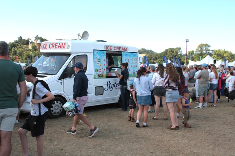 It would not be Dunster Show without an ice cream from local favourite Styles. PHOTO: George Ody.