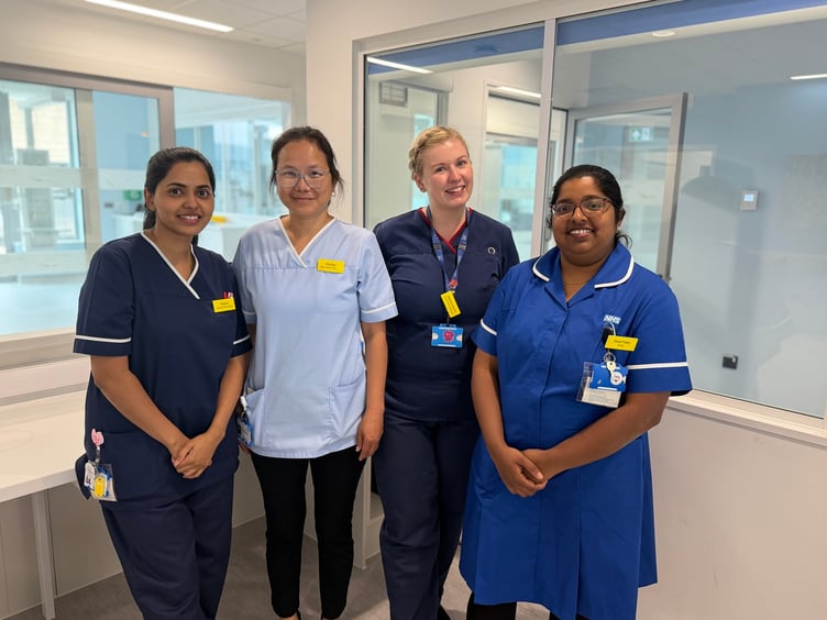 Some of Musgrove Park Hospital's intensive care unit team.