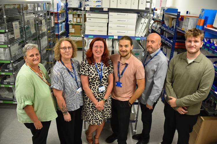 Supply chain and procurement team members for Musgrove Park Hospital's newly-opened King's Building surgical centre.