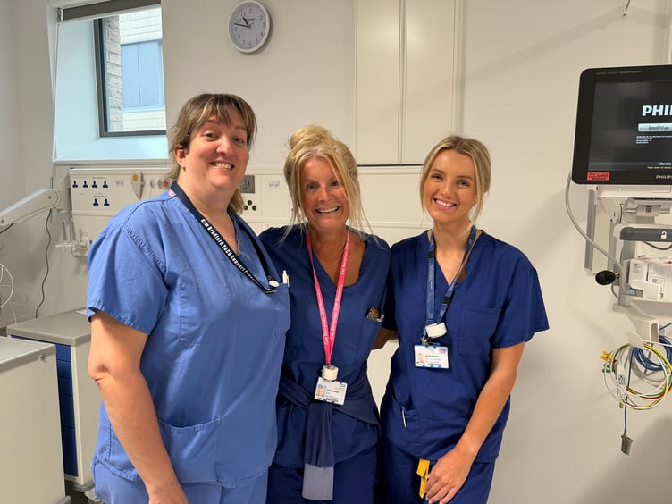 Members of Musgrove Park Hospital's general theatres recovery team in the new surgical centre.