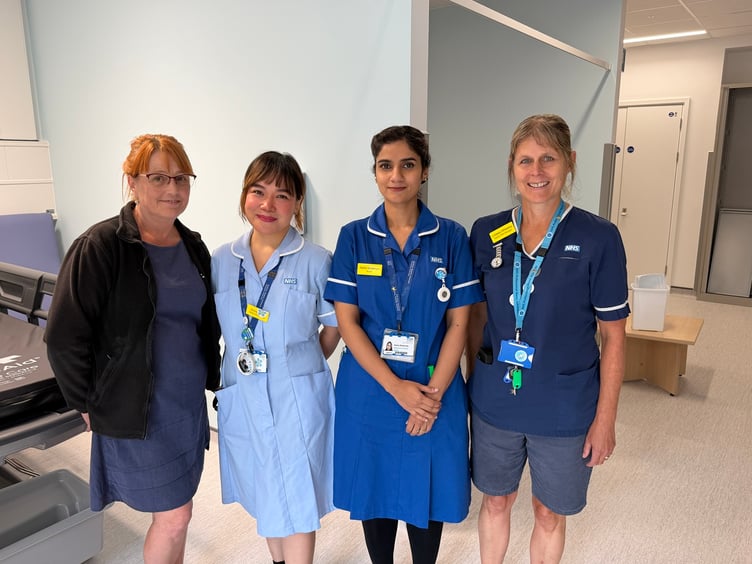 Musgrove Park Hospital's new surgical centre theatre admissions lounge team.