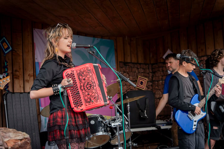 One of the acts who provided a constant stream of music from two Minehead Bay Festival stages throughout the day. PHOTO: James Aitken.