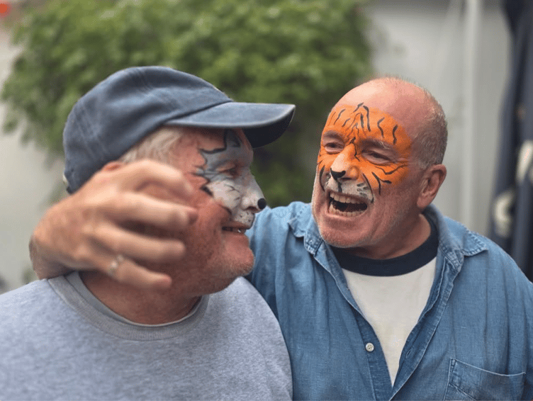 You're never too old for face painting, as proven by visitors to the Langford Jamboree on Sunday.