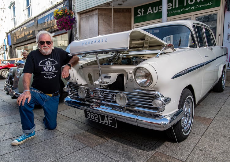 Tony Broad with his 1961 Vauxhall Victor he took along to the Shine and Show event. (Picture: Paul Williams)