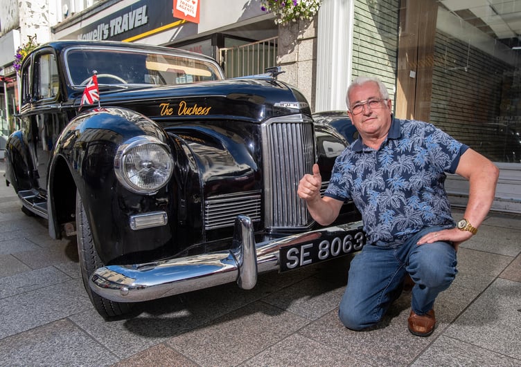 Mark Westaway with “the Duchess”, his 1952 Humber Snipe that saw service with the royal family at Balmoral. (Picture: Paul Williams)