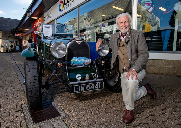 Tony Davis with his Teal Tourer at the event staged by the St Austell Town Team. (Picture: Paul Williams)