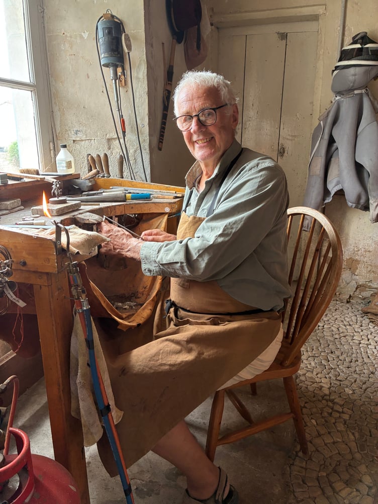 Former Farnham jeweller John R. Fox is still at work.