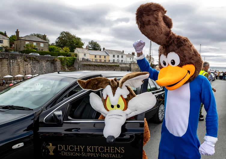 Wile E Coyote and the Road Runner gear up for their trip across Europe (Picture: Paul Williams)