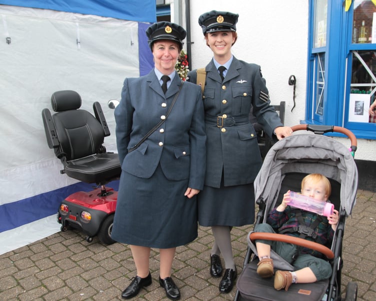 A couple of WAAFs (Women's Auxiliary Air Force) attending the 1940s weekend in Watchet. PHOTO: George Ody.