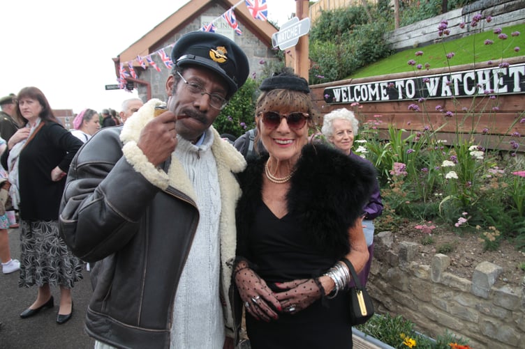 Watchet Station was a focal point for the town's nostalgic celebrations during a Forties weekend. PHOTO: George Ody.