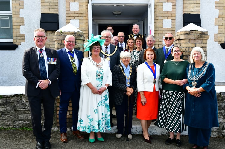 Cllr Julie Martin and consort Andy Martin were by local dignitaries and guests. (Picture: Andy Campfield)