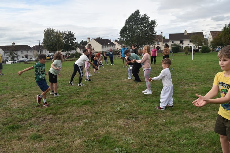 An egg throwing contest was held as part of Wellington's Howard Road fun day - and, yes, they were real eggs!