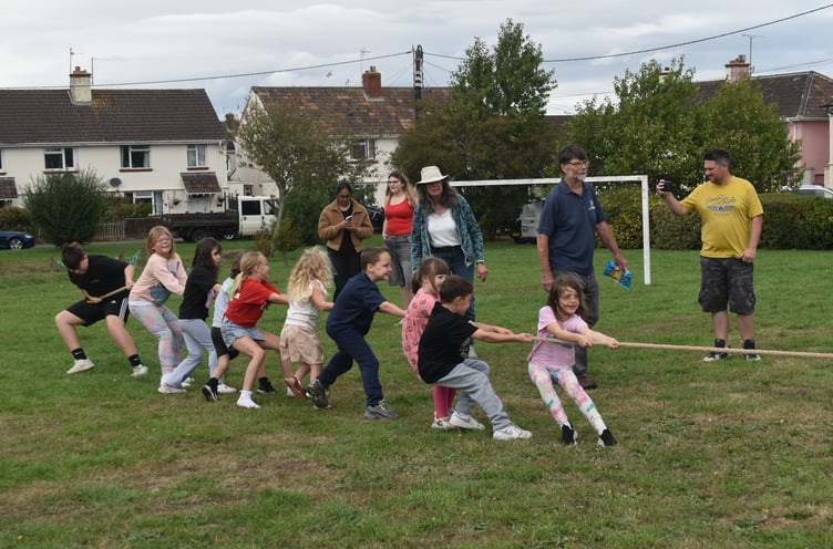 A tug-o-war contest is always a staple part of Wellington's annual Howard Road fun day.