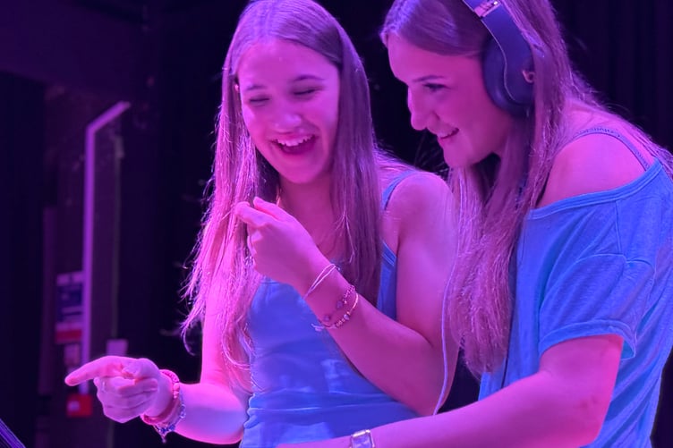Identical twin DJs Sophia and Alanna Gold of Farnham.