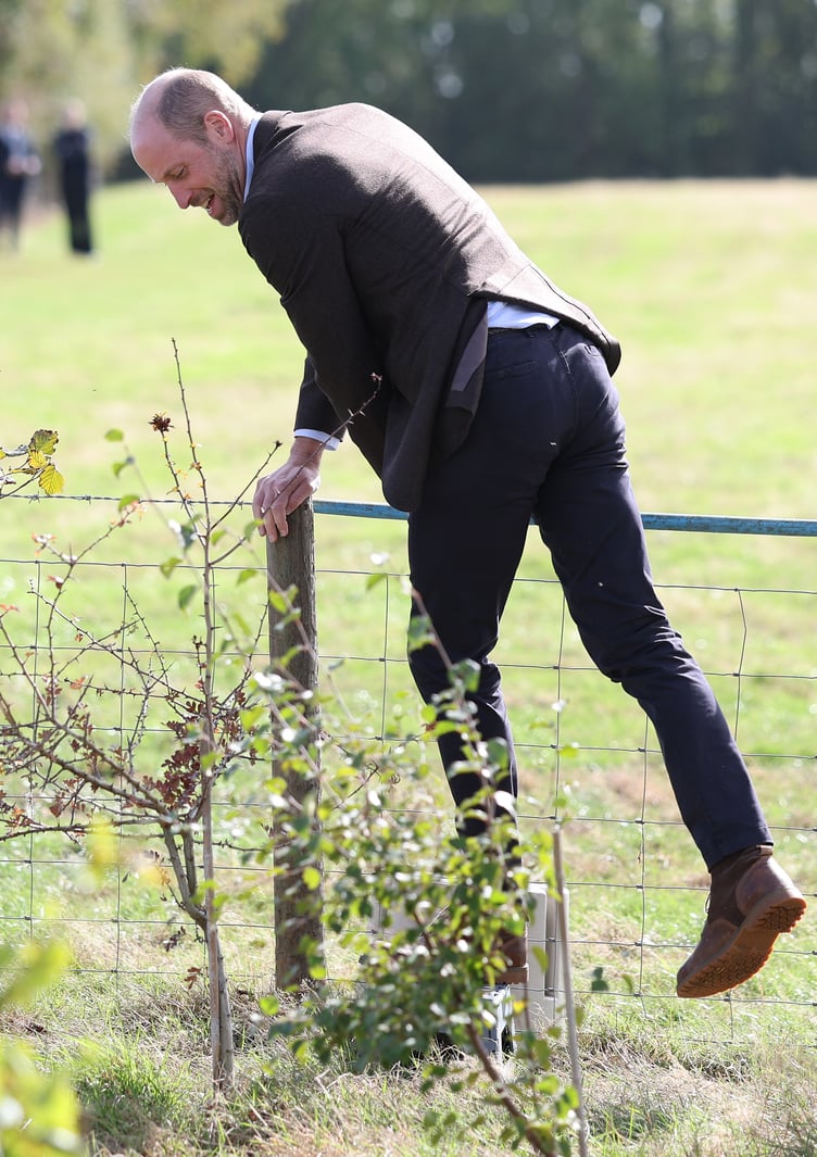 Prince William hops a fence