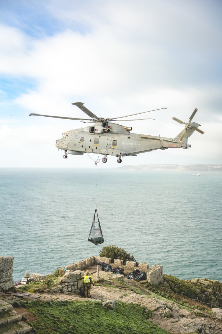 The cannon airlift at St Michael's Mount (Picture: West Penwith Photography)