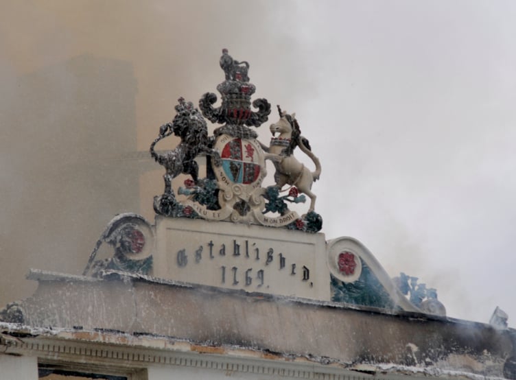 Ten years on. Royal Clarence Hotel Fire in Exeter from October 28, 2016. Photo: Steve Pope/MDA