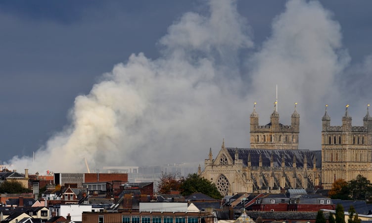 Ten years on. Royal Clarence Hotel Fire in Exeter from October 28, 2016. Photo: Steve Pope/MDA