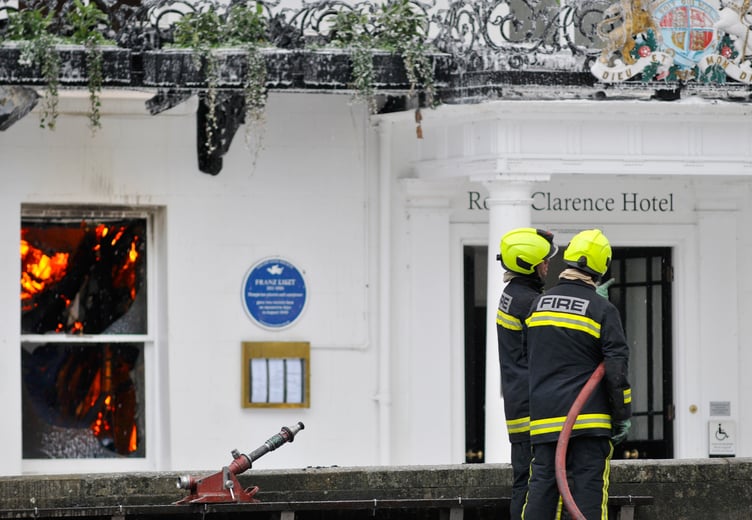 Ten years on. Royal Clarence Hotel Fire in Exeter from October 28, 2016. Photo: Steve Pope/MDA