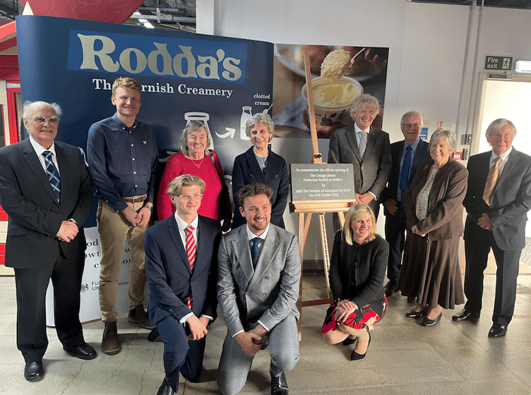 HRH The Duchess of Gloucester opens new cottage cheese facility