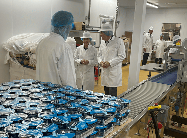 HRH The Duchess of Gloucester opens new cottage cheese facility