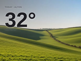 Alton: sunny day, high of 32°C