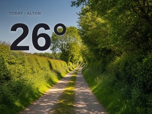 Alton: sunny day, high of 26°C
